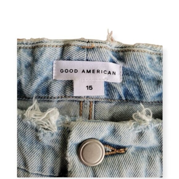 Good American Good Heritage Lightwash Crop Jeans Size 15 - Picture 5 of 13